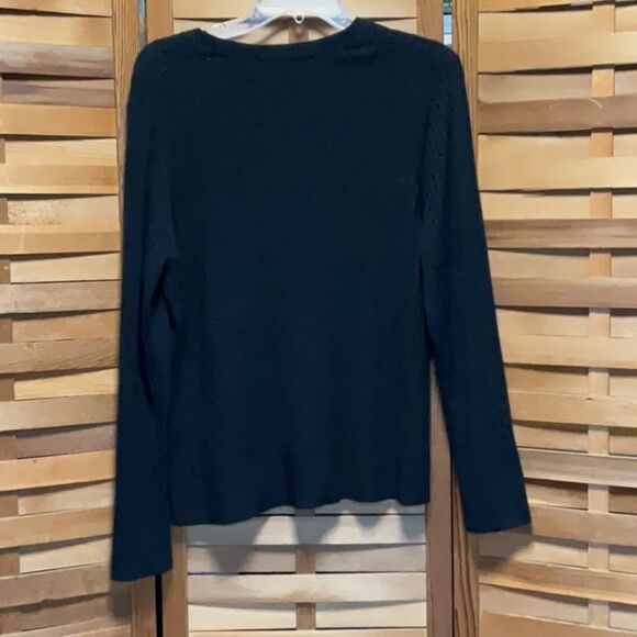 Designers Originals Black Crew Neck Sweater Luxelon Knit Women XL Acrylic - Picture 2 of 9